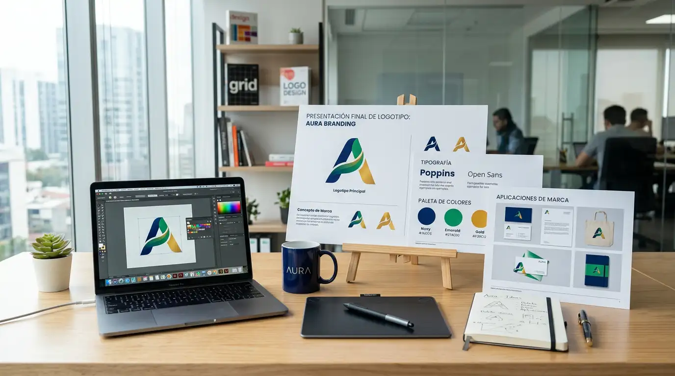 Proceso profesional de diseño de logotipos