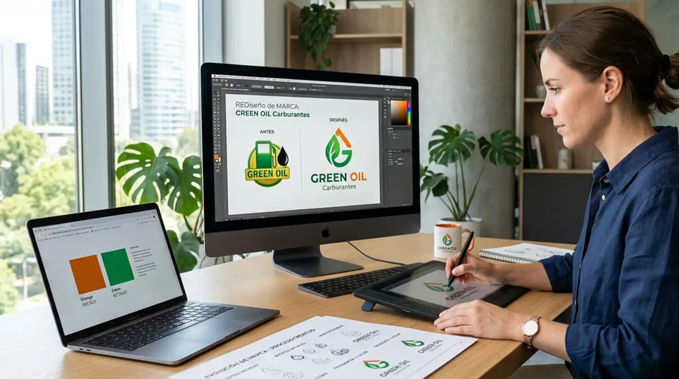 Proceso de rediseño de logotipo profesional