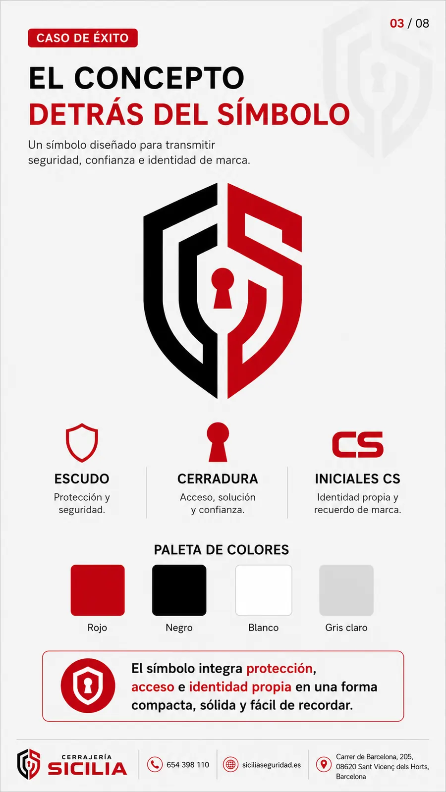 Concepto del símbolo de Cerrajería Sicilia
