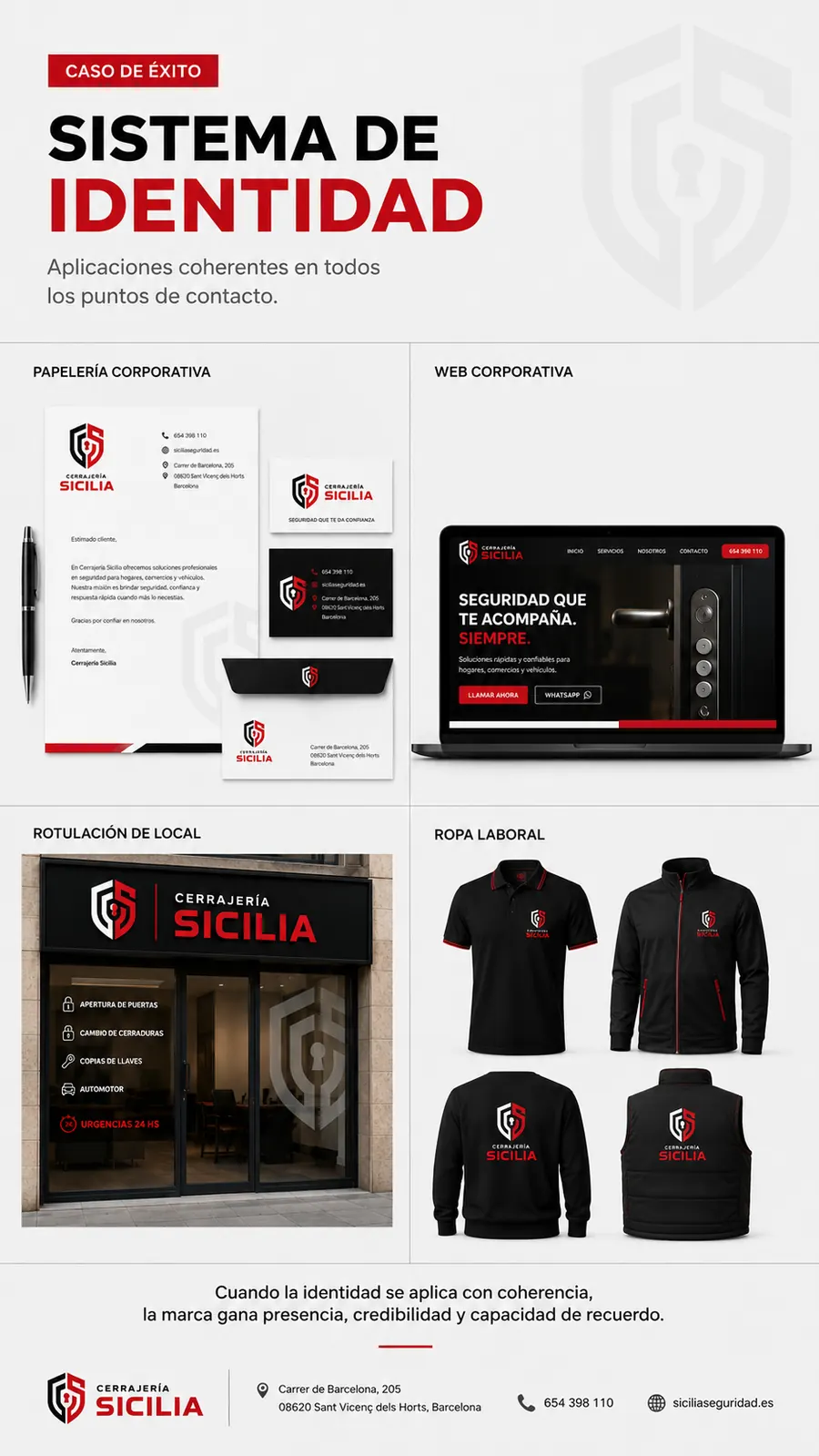 Logotipo profesional aplicado a distintos soportes