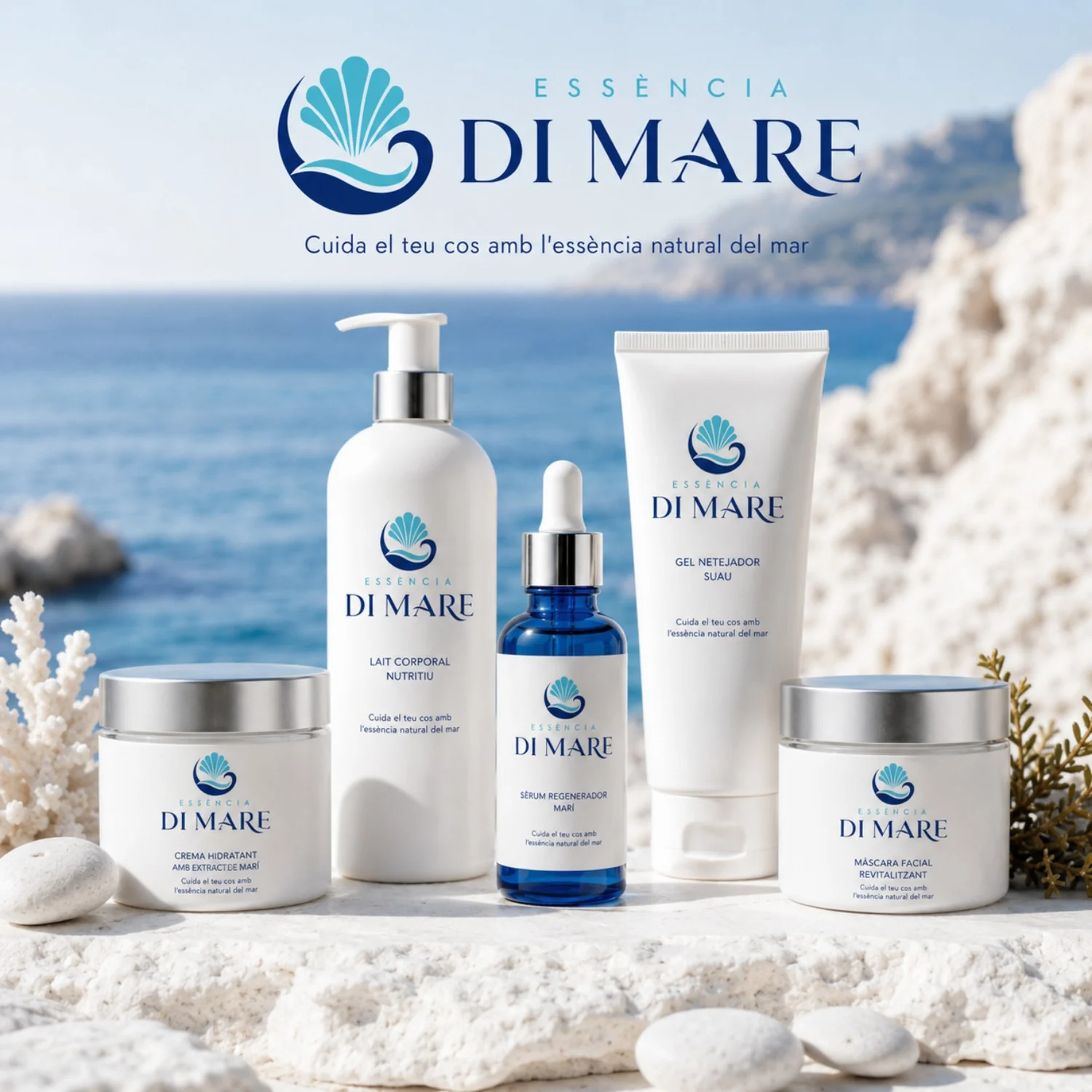 Caso Essència DI MARE: diseño de logo y branding para cosmética natural