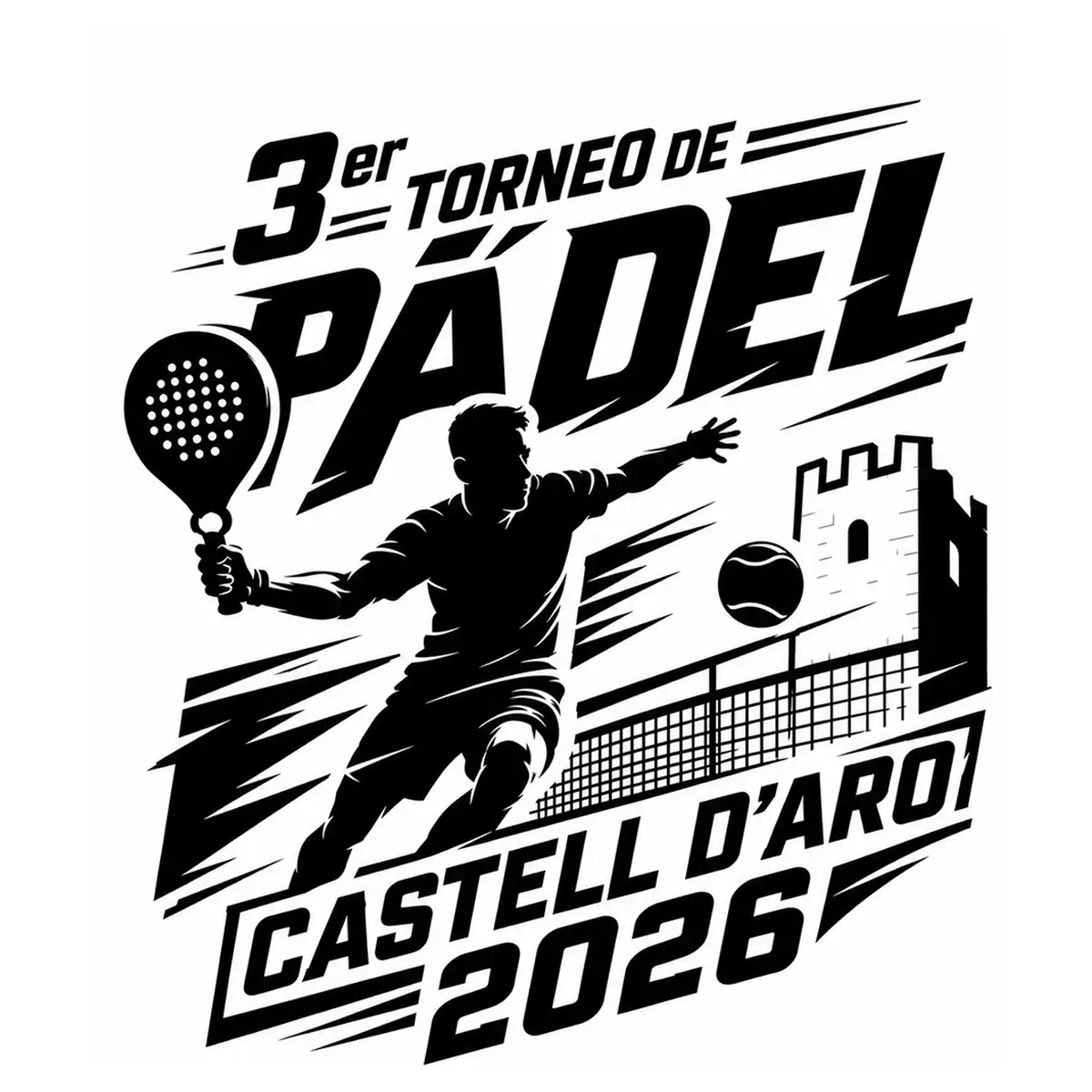 Identidad gráfica 3.º Torneo de Pádel Castell d’Aro 2026
